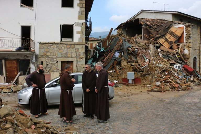 Amatrice e lettera di ringraziamento per la presenza dei frati